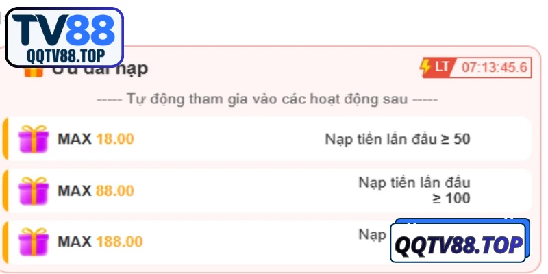 Lưu ý khi anh em thao tác nạp tiền TV88